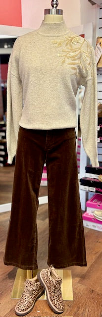 CharlieB Sweater Sequins Oat