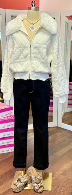 FDJ Sweater Bomber Jacket Creme