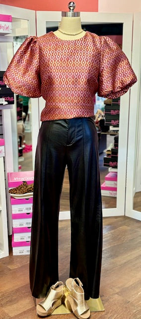 Jade Groovy Grey Gold Top