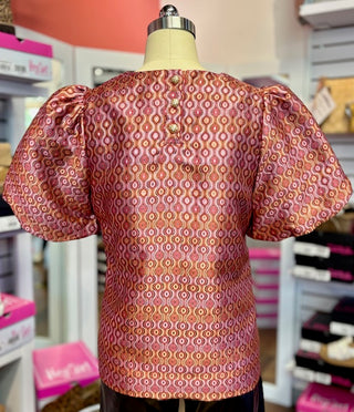 Jade Groovy Grey Gold Top