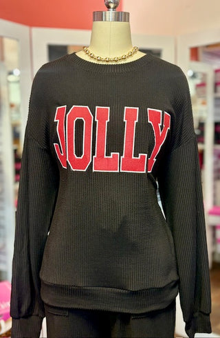 Jolly Christmas Graphic Corded top