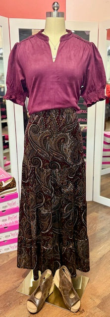 Ivy Jane Paisley Velvet Pant