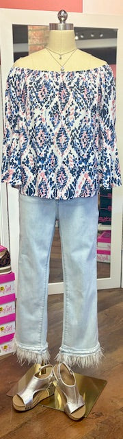 Charlie B Off Shoulder Blouse Nomad