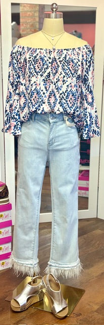 Charlie B Off Shoulder Blouse Nomad