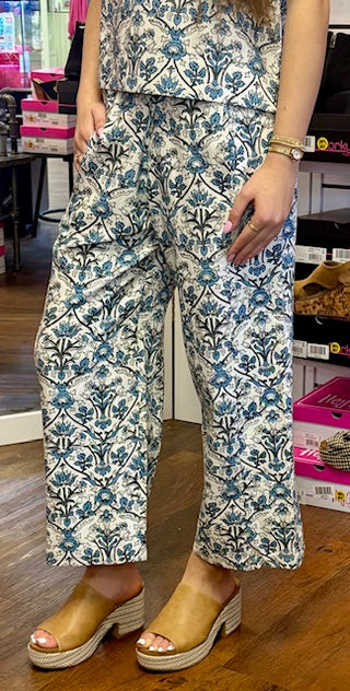 Toile Barrel Pant Blue