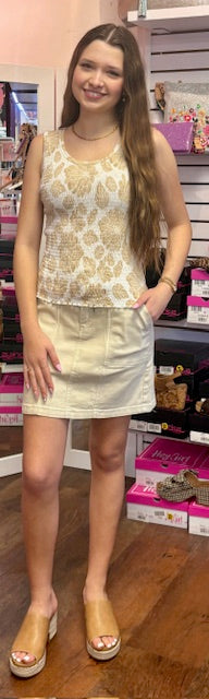 CharlieB fog Twill Skort