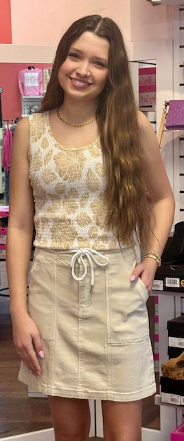 CharlieB fog Twill Skort