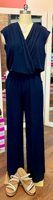Karen Kane Navy Travel jumpsuit