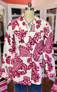 Jade Blazer Berry Paisley