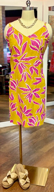 Tribal Twin Print Dress Daffodil