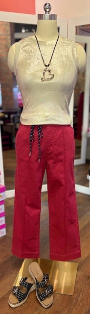 FDJ Suzanne Crop Red Pants