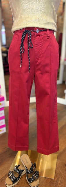 FDJ Suzanne Crop Red Pants