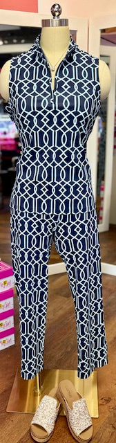 LuLu B  Sleeveless Zip Top GTNT