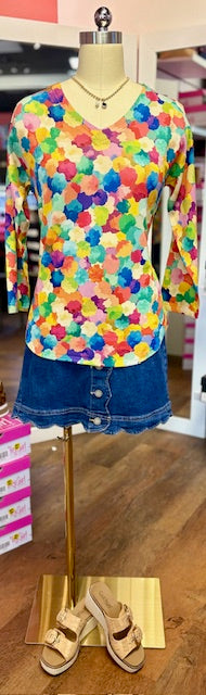 Vibrant V-Neck Multi