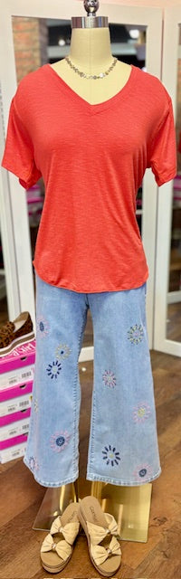 V-Neck red tee