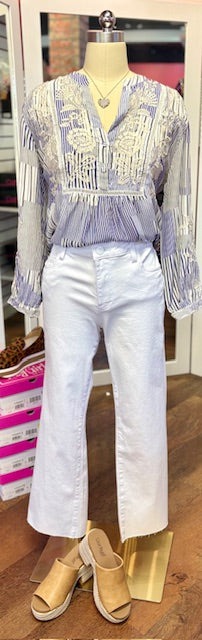 Johnny Was Henley Lucinda Osiris Stripe