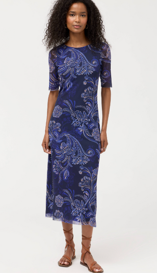 Johnny Was Astrid Mesh Midi Dress