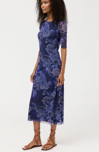 Johnny Was Astrid Mesh Midi Dress
