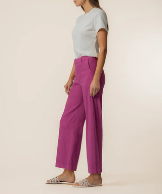 KUT High Rise Wide Leg Magenta pants