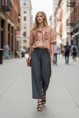 LeaLuc Lin Grey Pant