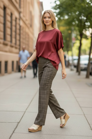 Lysse Livia Crop Pant Green Plaid