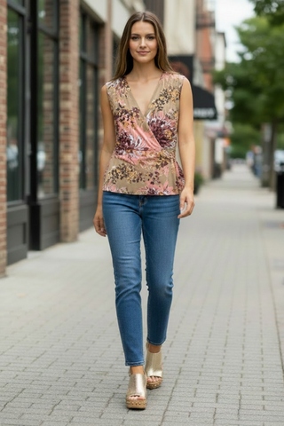TPBY Wrap Top Taupe Berry