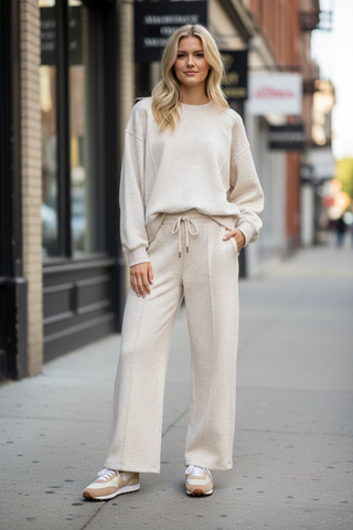 Charlie B Wide Leg Pant Cookies Cream