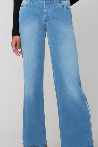 Renuar Lux Light blue denim with stripe