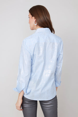 Renuar Foil StripeeBlouse Bluebell