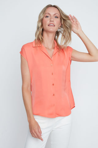 Renuar Blouse Neon Coral