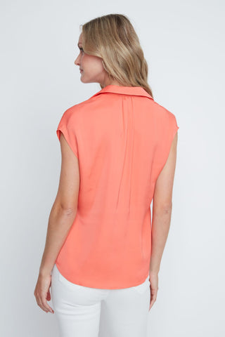 Renuar Blouse Neon Coral