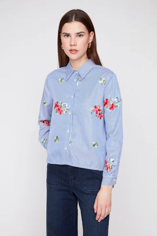 Renuar Blouse Blue Combo