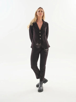 Dolcezza Knit Pant Black Embellished