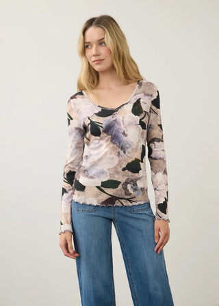 FDJ Long Sleeve VNeck Winter Taupe