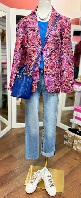 Benares Butterfly Pink Mandala Jacket