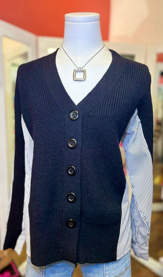 Elan Sweater Cardi Black & Grey