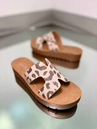 Corkys Hold Please Tan Sparkle Leopard