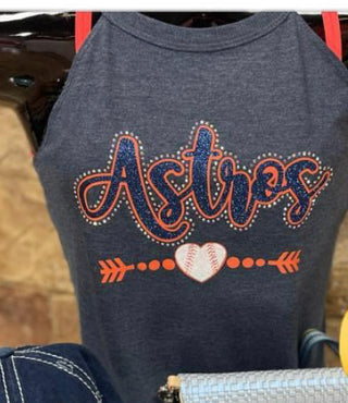 Astros sleeveless sparkle tank