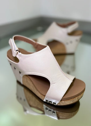 Corky Tiffanee Wedge Sandals in Ivory