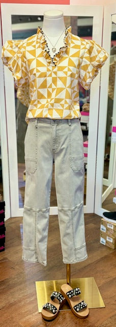 IvyJane geometric gold popover