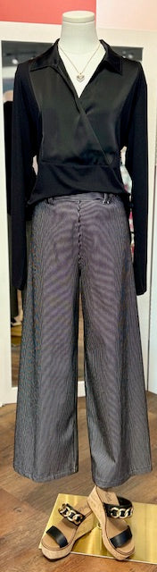 Lysse Hi Waist Wide Leg Black