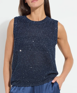 Lysse Capri Blue Nicola Sequined Shell