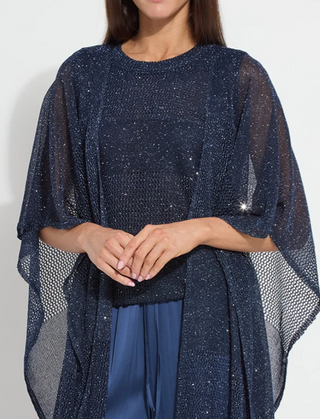 Lysse Riva Capri Blue Sequin Shrug