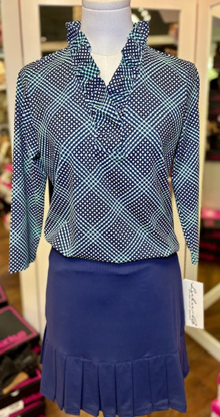 LuLuB Flounce Navy Skort 2412