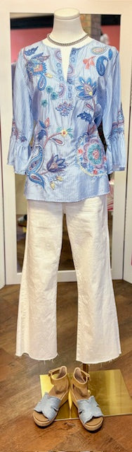 Johnny Was Ruffle sleeve blouse