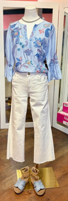 Johnny Was Ruffle sleeve blouse