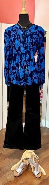 Tribal Pin Tuck Top Nightfall