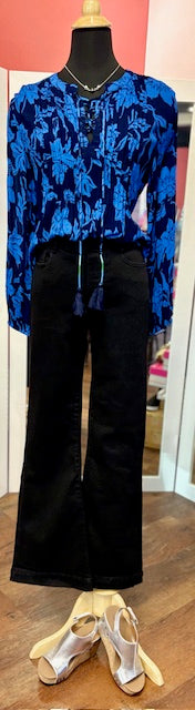 Tribal Pin Tuck Top Nightfall