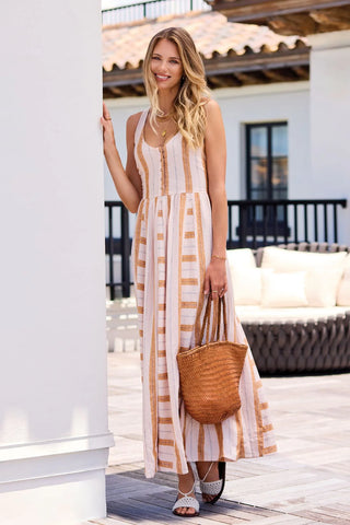 Tribal Maxi Sash Sahara Beige