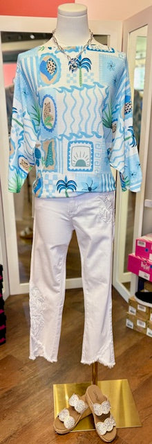 CU Blue Palm Tree O/S
